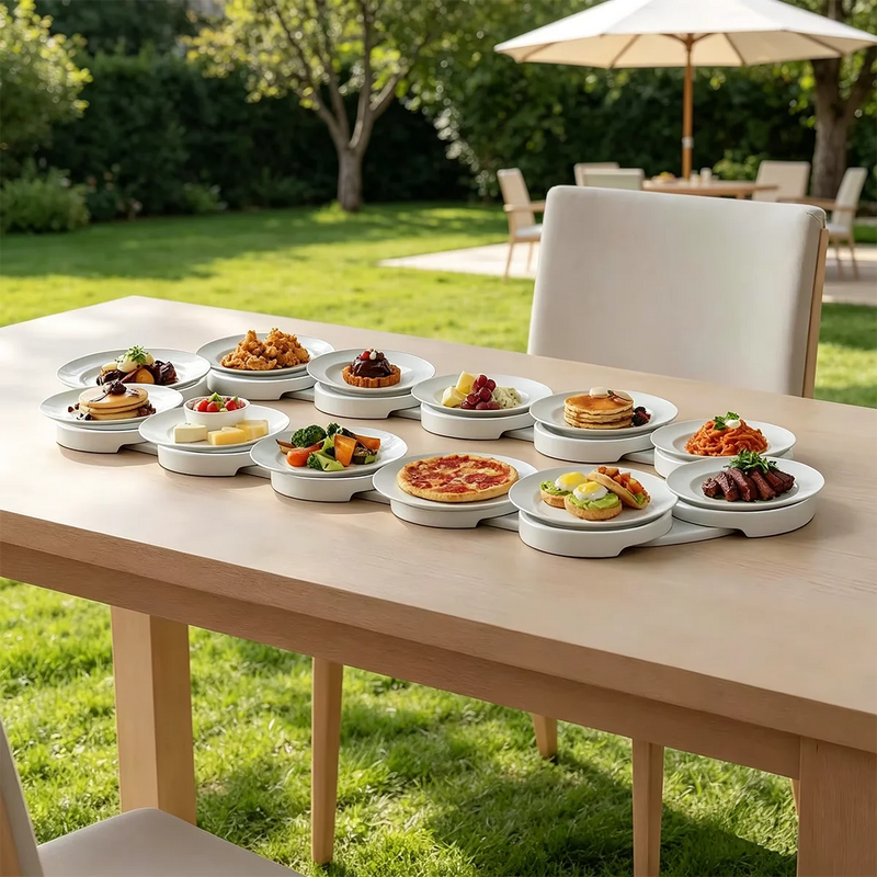 Plateau Tournant de Table Rectangulaire Extensible