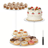 Présentoir Cupcake Acrylique 4 Étages – accessoire buffet de réception luxueux