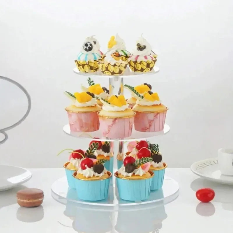 Présentoir Cupcakes Acrylique Grande Capacité