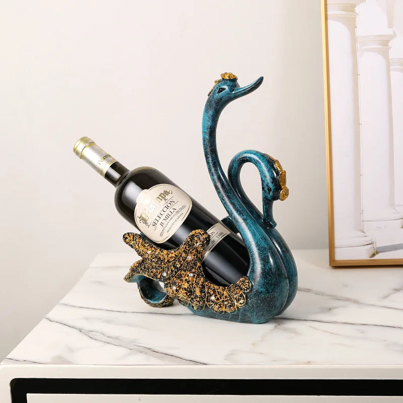 Présentoir Vin Cygne Décoratif