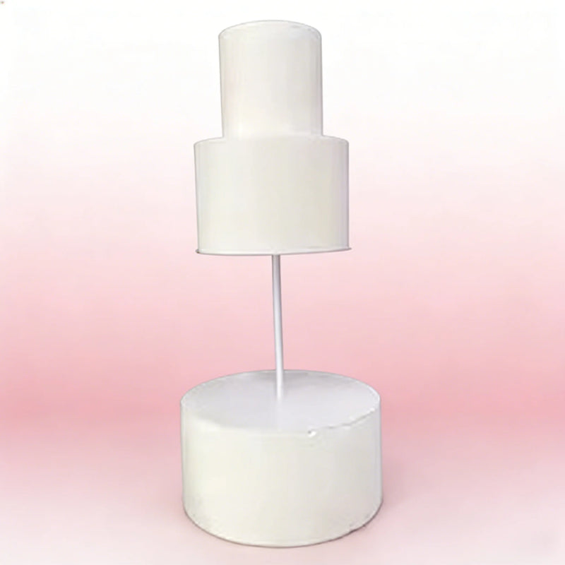 Présentoir Gâteau Métal Blanc Épuré