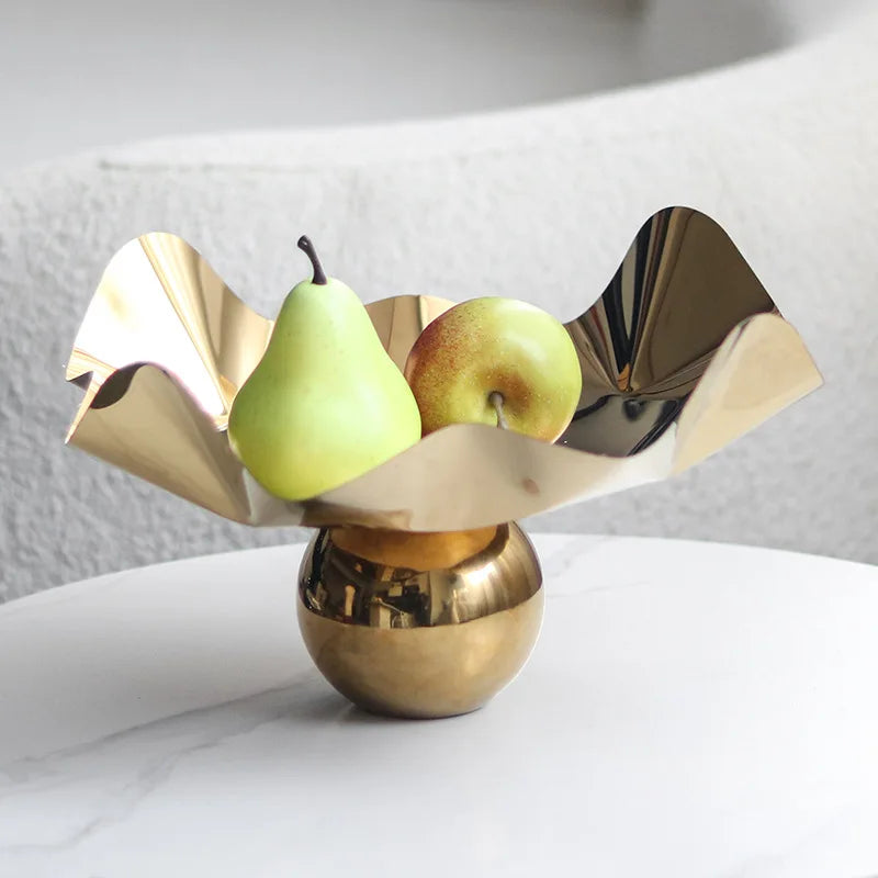 Présentoir Fruits Métal Doré Buffet