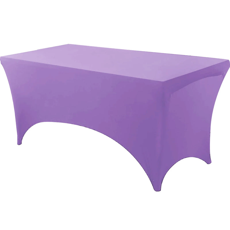 Mantel de licra ajustado, lavable y resistente a las arrugas, funda elástica rectangular para mesas de patio, ideal para eventos, bodas y fiestas