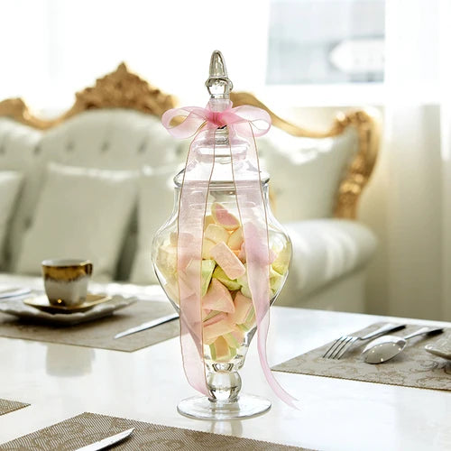 Bocal Verre Transparent Bonbons Décoratif