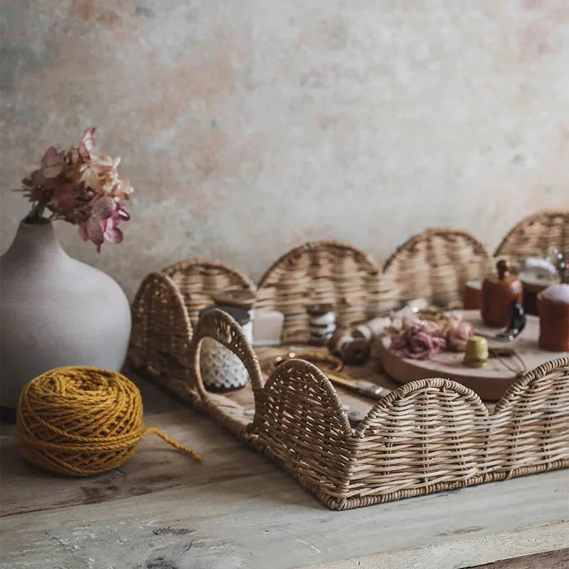 Panier Plateau Tressé Bohème Buffet