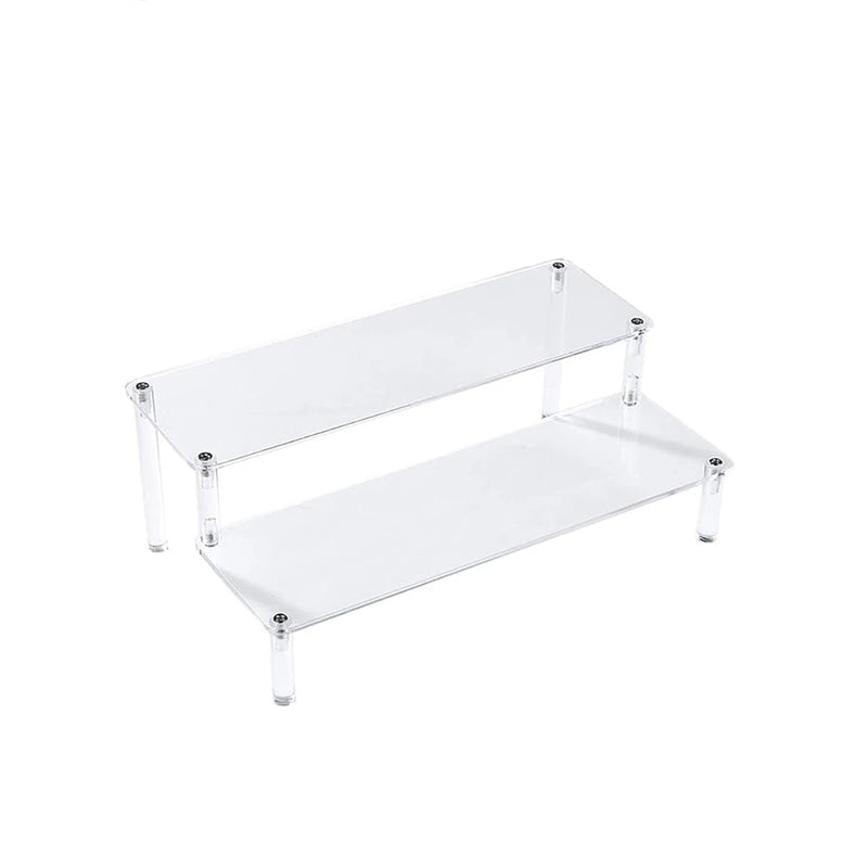 Expositor elevador de acrílico de 25x8 cm, estante para perfumes de 1 a 4 niveles, mini estante de almacenamiento para esculturas, elevador de estante, soporte de exhibición para coleccionables