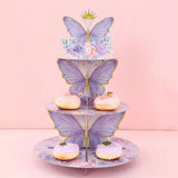Présentoir Cupcake Papillon Violet