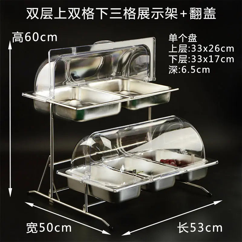 Présentoir Buffet Inox Multi-Compartiments Hôtel