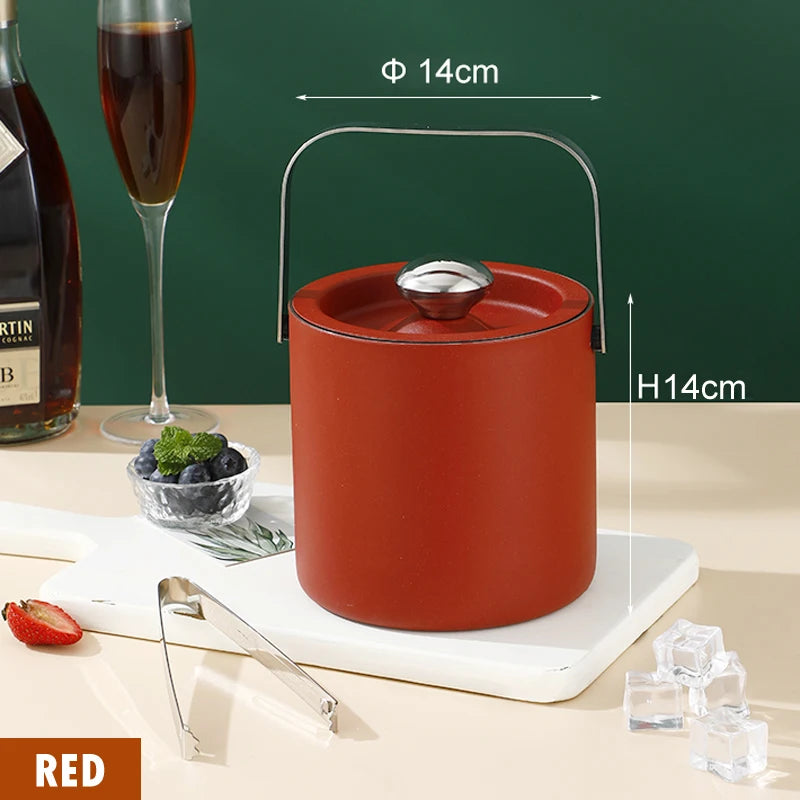 Seau à Glace Inox avec Couvercle