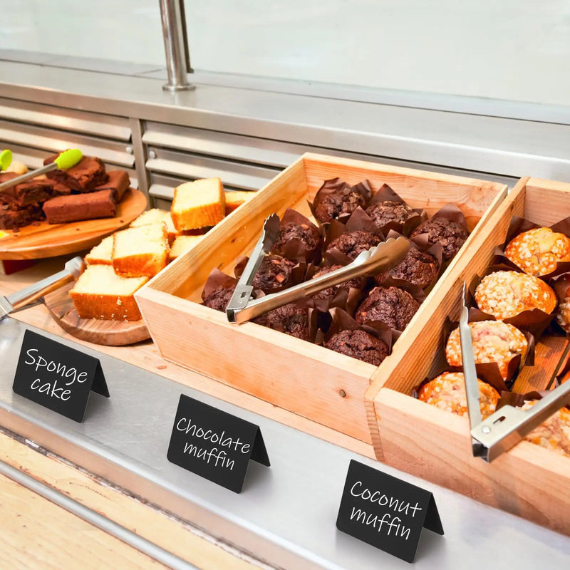 Porte-Étiquette Buffet Noir Réinscriptible