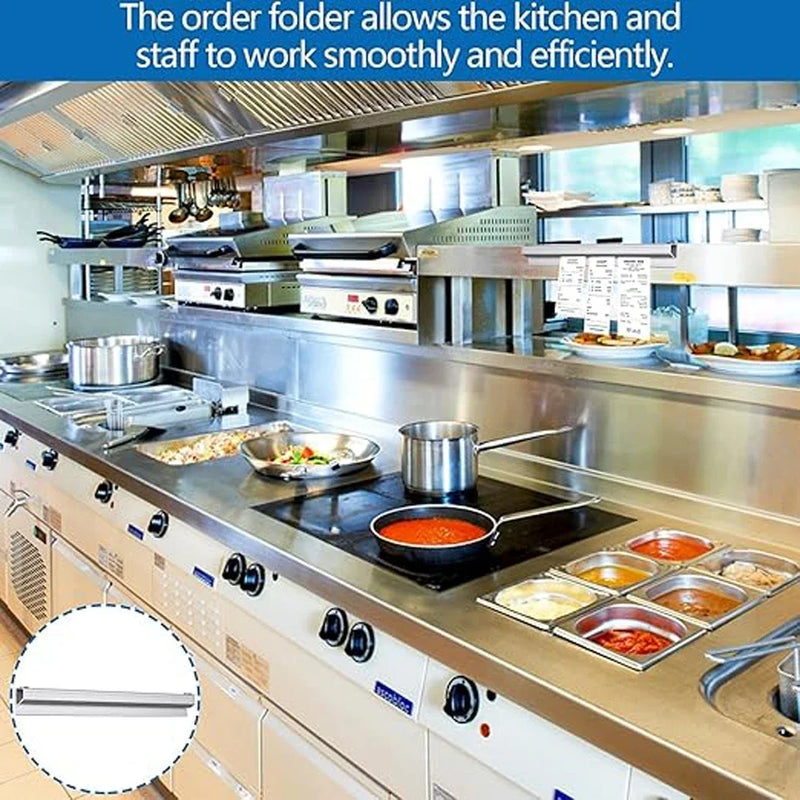 Portamenús de aleación de aluminio para pared de restaurante de 20/30/50 cm para comida para llevar - Ajustable a izquierda y derecha, fácil de instalar
