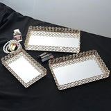 Plateau Miroir Ornementé Décoratif Buffet Chic