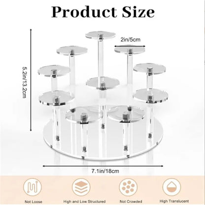 Présentoir Acrylique Rond 10 Étages Cupcake Buffet