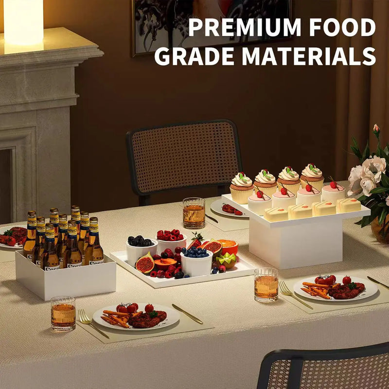 Cube de Présentation Buffet Blanc