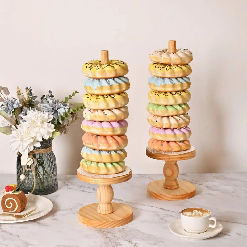 Présentoir Donuts Bois Rustique Mariage