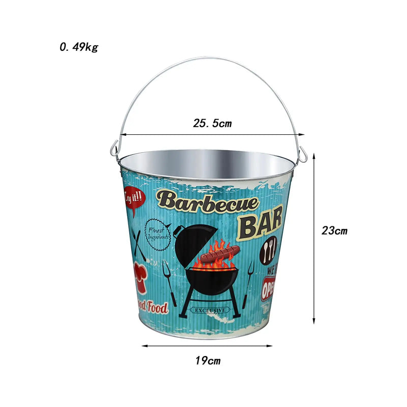 Tina enfriadora de bebidas, cubeta para hielo, cubeta redonda para vino, recipiente enfriador de bebidas para botellas de cerveza, botellas de champán, fiestas, hogar, pub