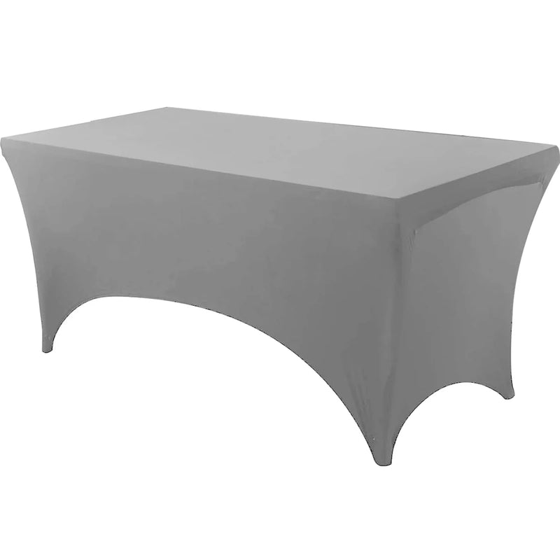 Mantel de licra ajustado, lavable y resistente a las arrugas, funda elástica rectangular para mesas de patio, ideal para eventos, bodas y fiestas