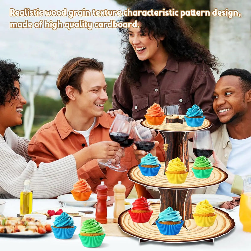Présentoir Cupcake Bois 3 Étages