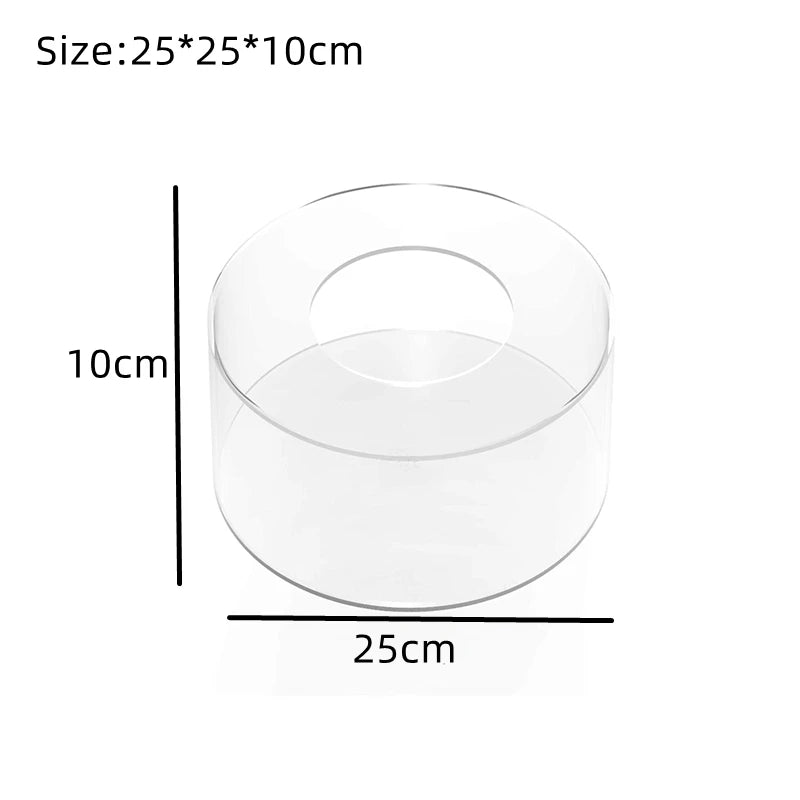 Présentoir Gâteau Acrylique Rond Socle Transparent