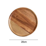 Plateau Service Bois Acacia Rond