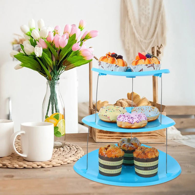 Présentoir Gâteau Pliable 3 Niveaux
