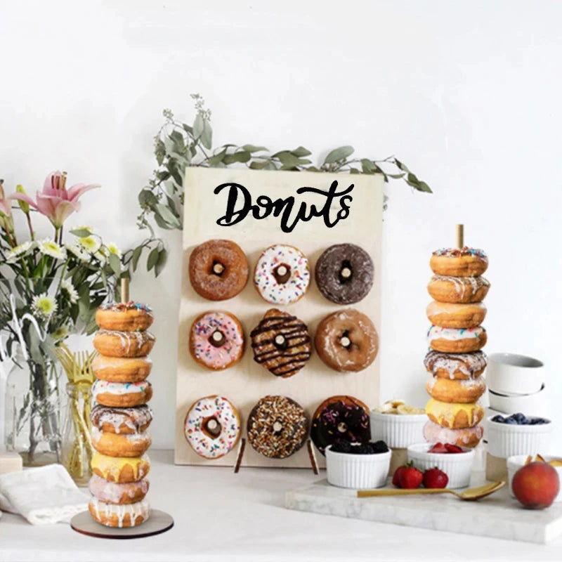 Présentoir Donuts Bois Mariage Déco
