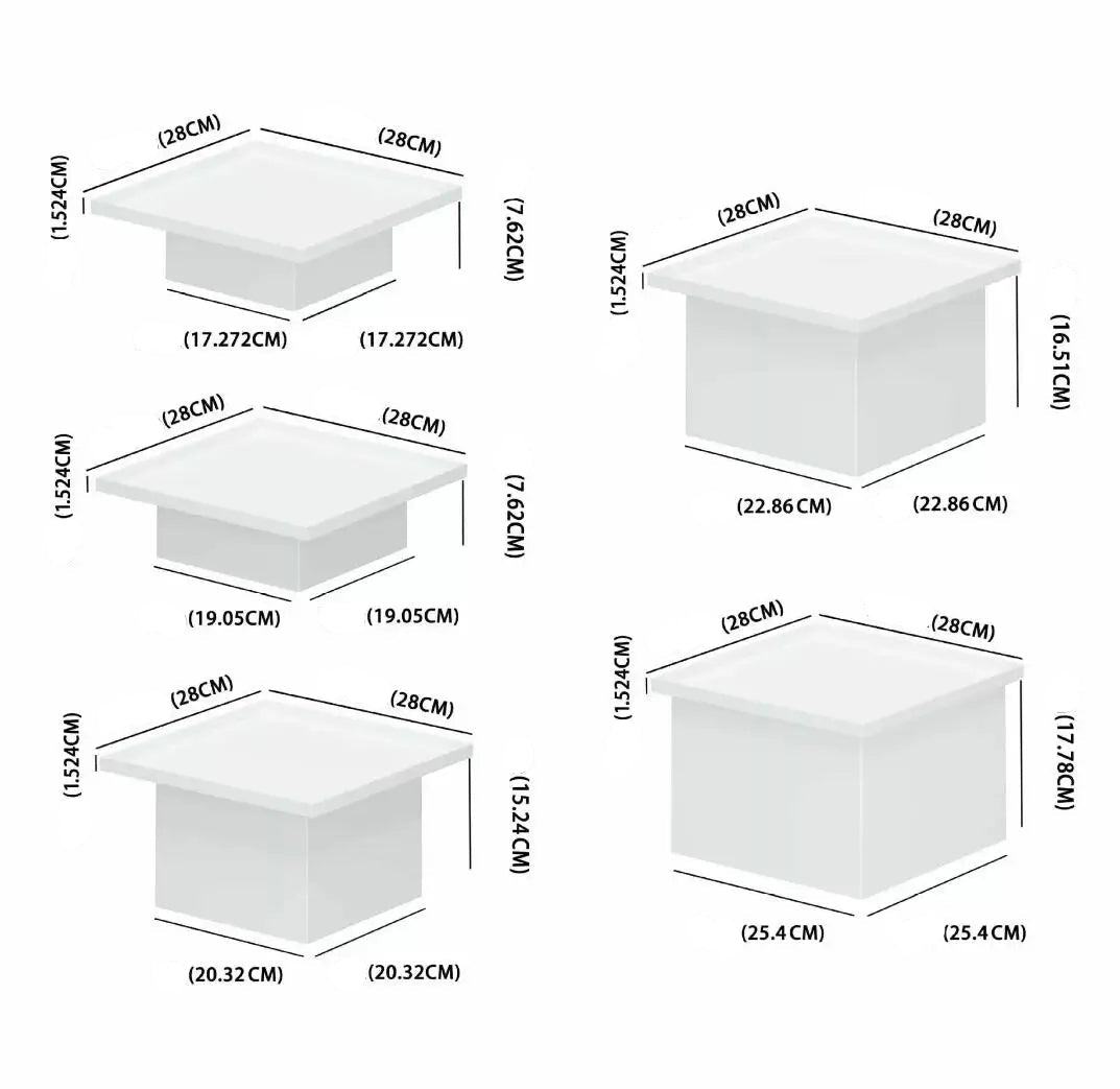 Cubes Acrylique Mariage Blanc