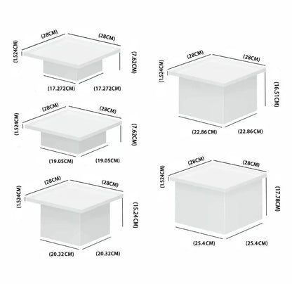 Cubes Acrylique Mariage Blanc