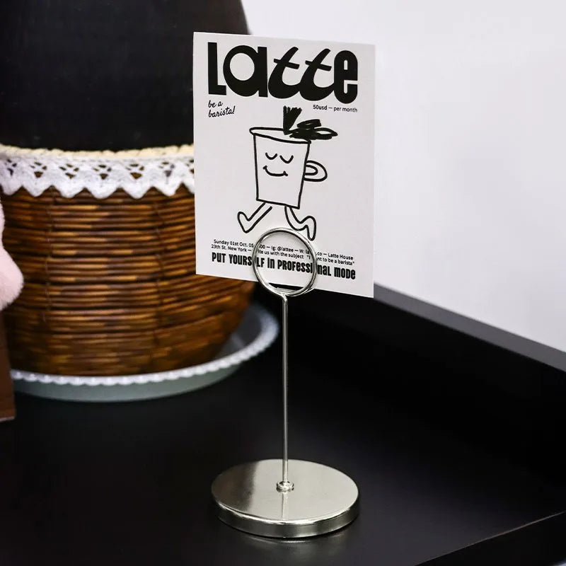 2 soportes para números de mesa, tarjeteros, soportes para tarjetas, clips para menús y portafotos