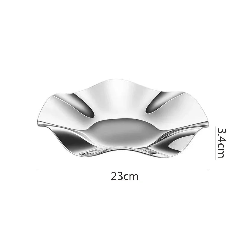 Plateau de Service Inox Ondulé Miroir
