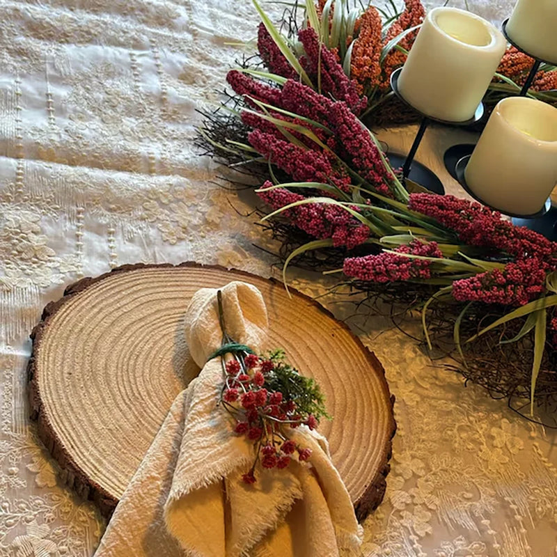 Sous-Assiette Bois Pin Rustique Mariage Réception – déco mariage et fête d'anniversaire