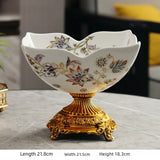 Coupe Fruits Céramique Chinoise Pied Haut