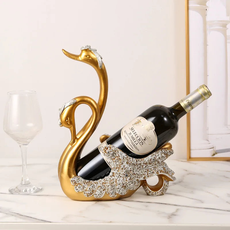 Présentoir Vin Cygne Décoratif