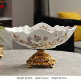 Coupe Fruits Céramique Chinoise Pied Haut