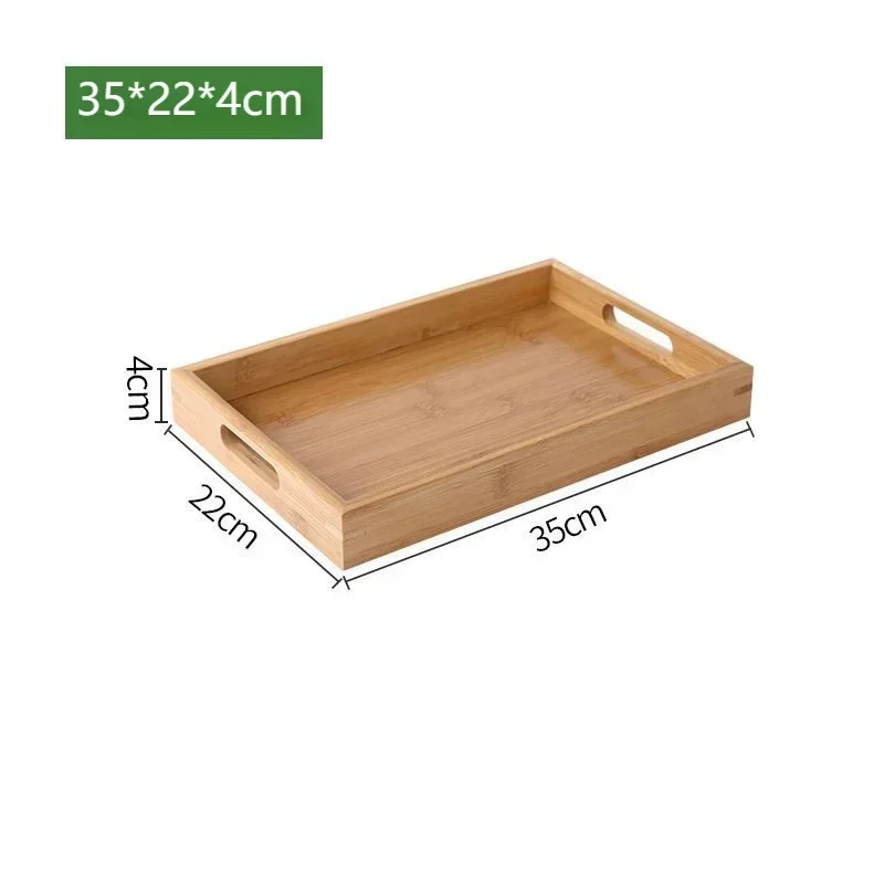 Bandeja de madera de bambú para pan, aperitivos, té estilo Kung Fu, platos para vasos de agua, vajilla de hotel, suministros de cocina para el hogar