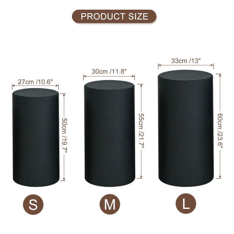 Funda elástica para pedestal de 3/5 piezas, cubierta para cilindro, funda de licra para soporte de cilindro para decoración de cumpleaños y bodas