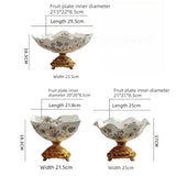 Coupe Fruits Céramique Chinoise Pied Haut
