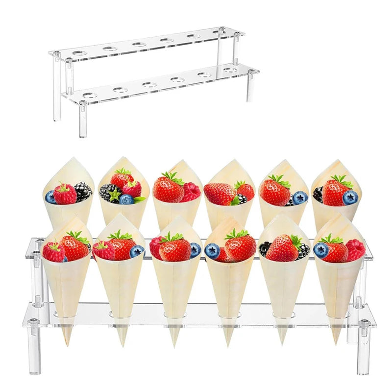 Présentoir Trapézoïdal Acrylique Desserts Glace