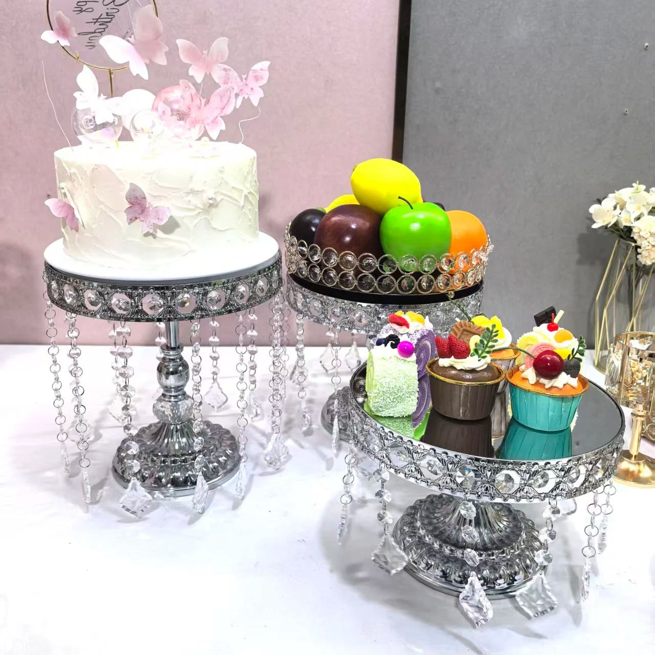 Présentoirs Cristal Cylindriques Lot