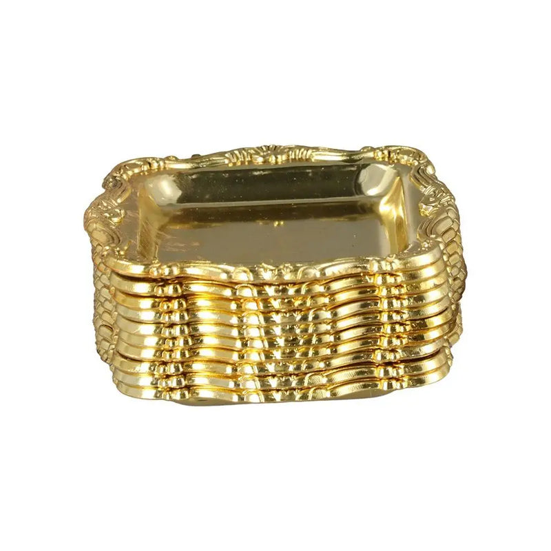 Plateau Mini Lot de 10 Doré Argenté