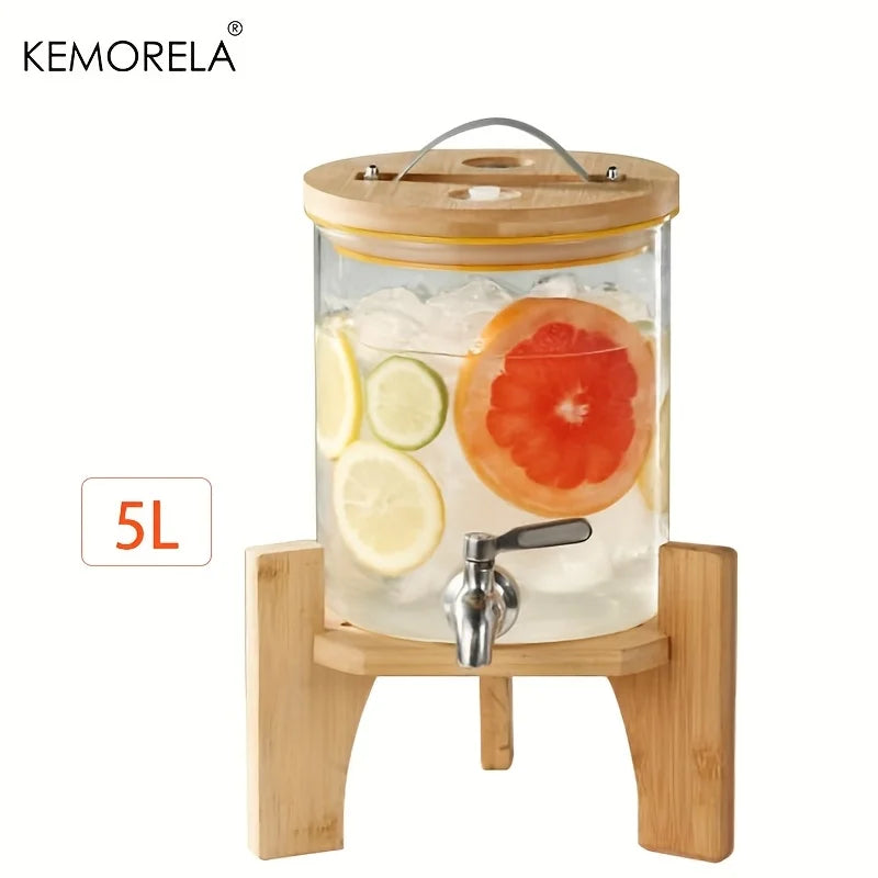 Distributeur de Boissons en Verre et Bois