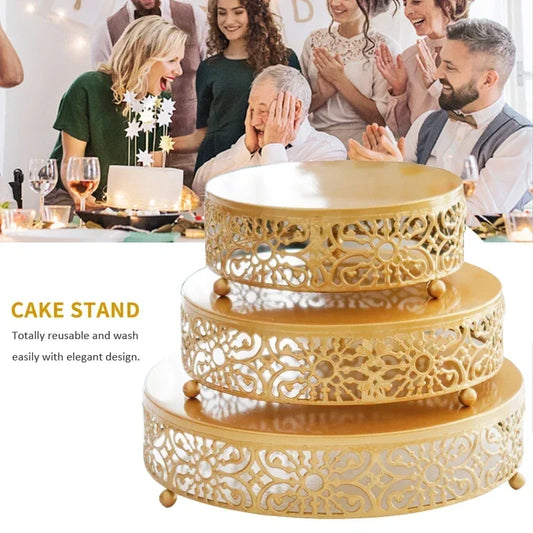 Présentoir Gâteau Rond Métal Mariage Buffet