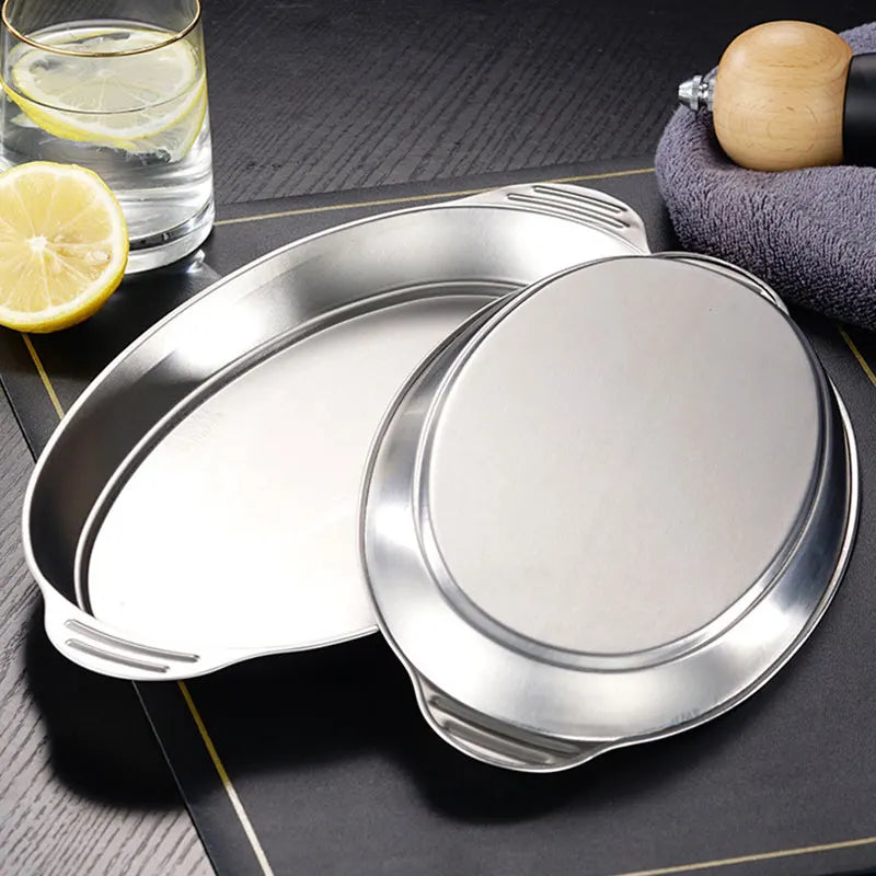 Plateau Inox Ovale Buffet Pro