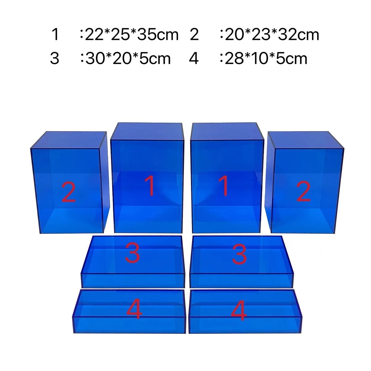 Présentoir Buffet Acrylique Ondulé Set 8 Pièces