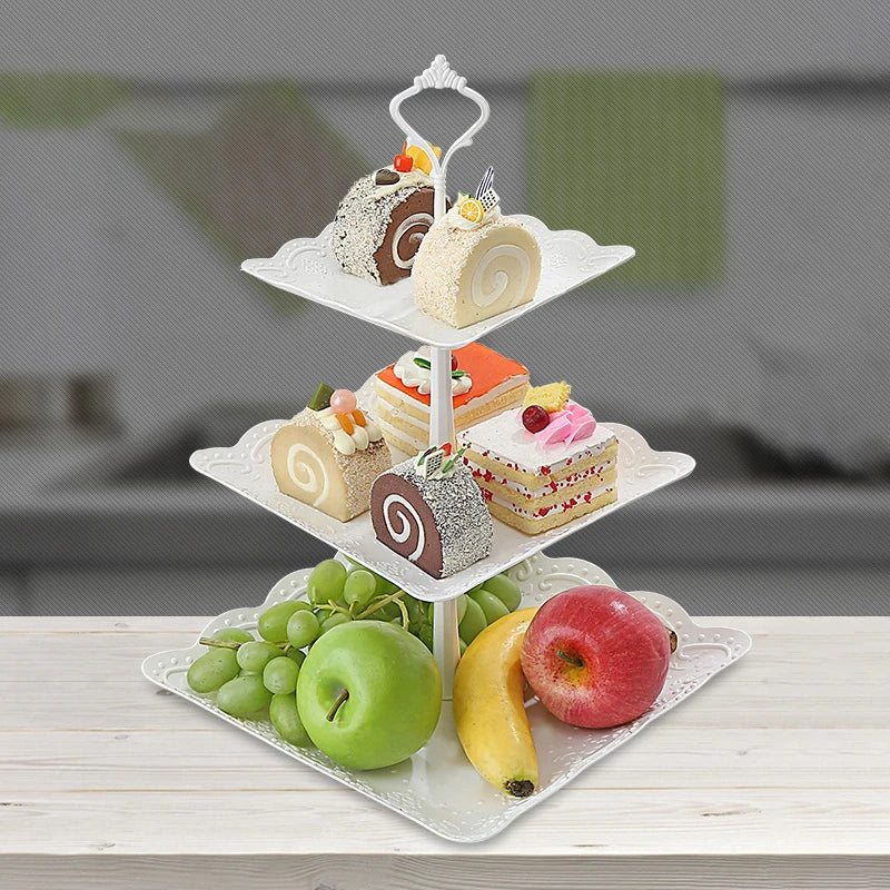 Présentoir Desserts Multi-Niveaux Plateau Fruits