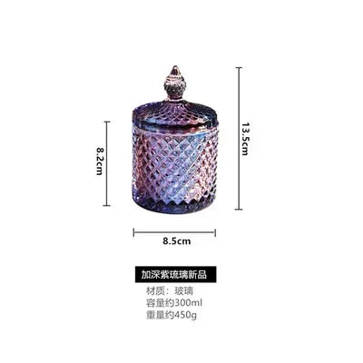 Copa de cristal para dulces, estilo europeo creativo con tapa, tarro para dulces, bandeja, cubo para dulces, tarro de almacenamiento, decoración creativa para sala de estar