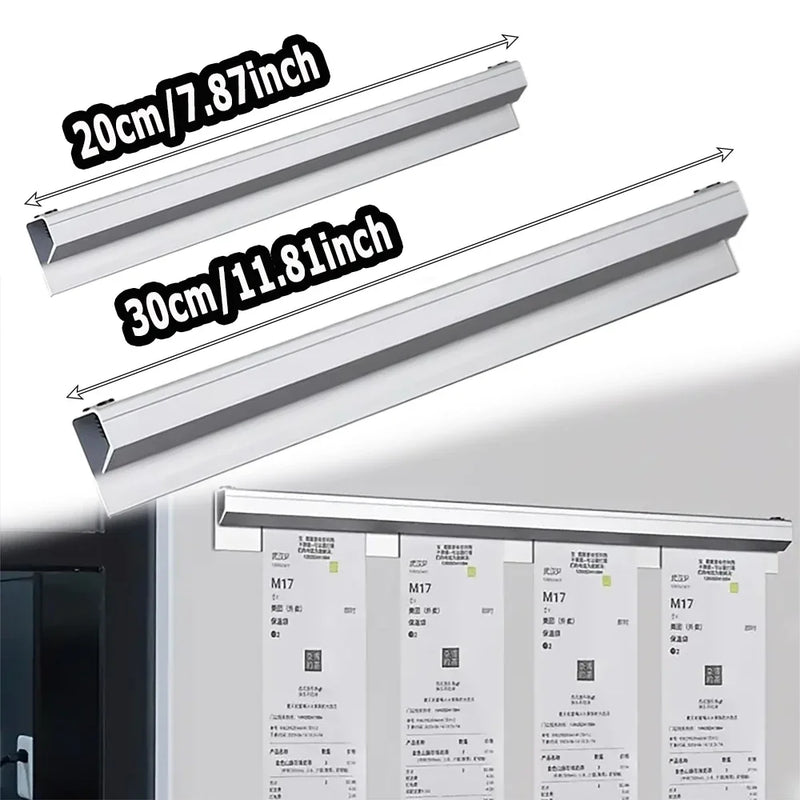 Portamenús de aleación de aluminio para pared de restaurante de 20/30/50 cm para comida para llevar - Ajustable a izquierda y derecha, fácil de instalar