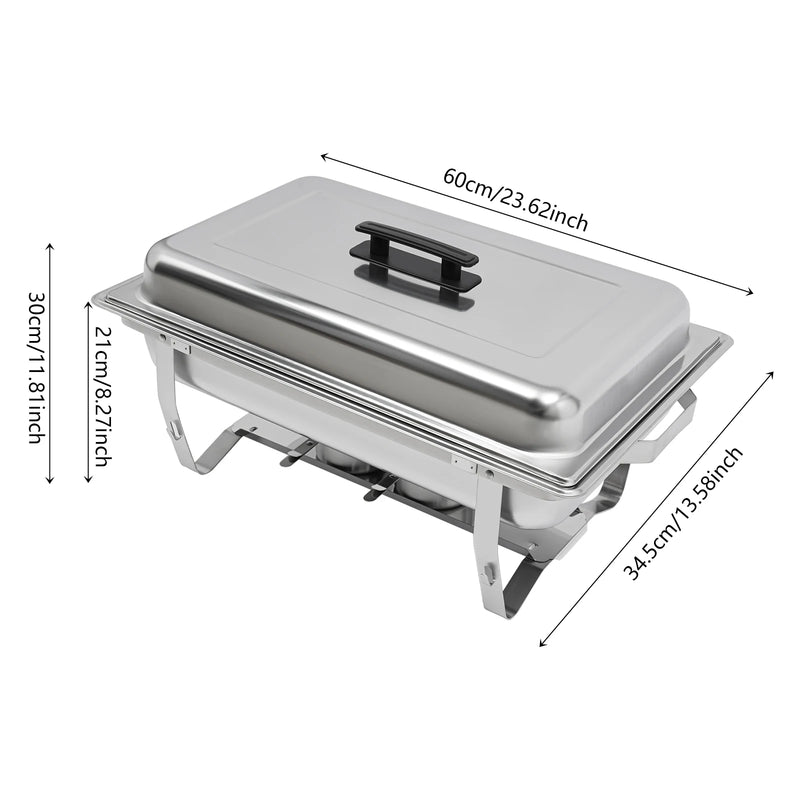 Chauffe-Plat Rectangulaire Inox Buffet 5 à 7 L