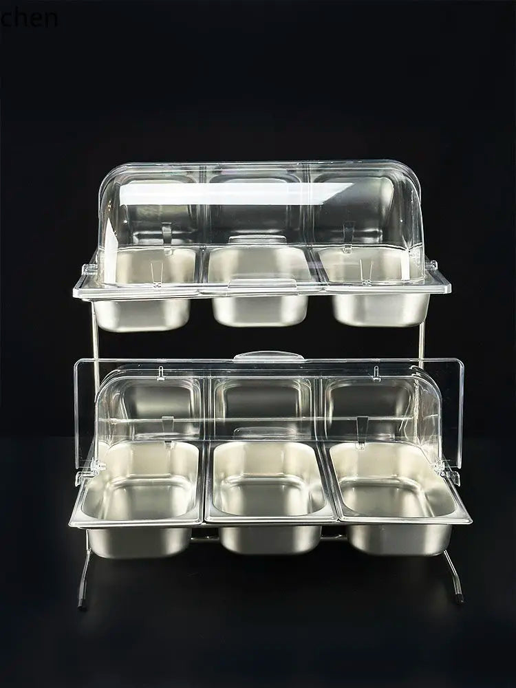 Présentoir Buffet Inox Multi-Compartiments Hôtel