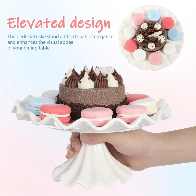 Présentoir Gâteau Céramique Piédestal